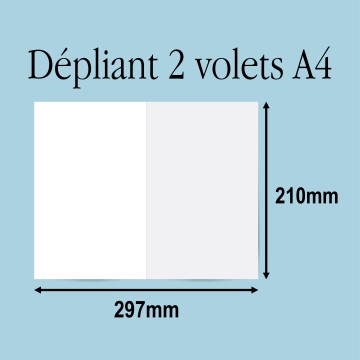 Depliant A4 2 Volets Papier 170g