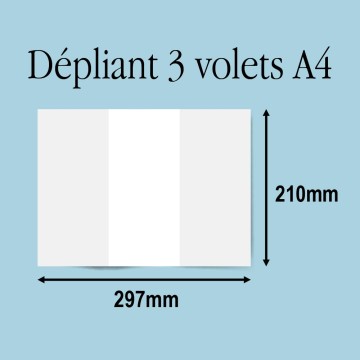 Depliant A4 3 Volets Papier 250g